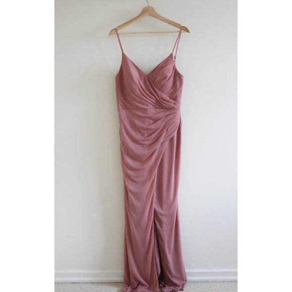Azazie Adley Dress - Dusty Rose - Size A10 - Picture 3 of 6